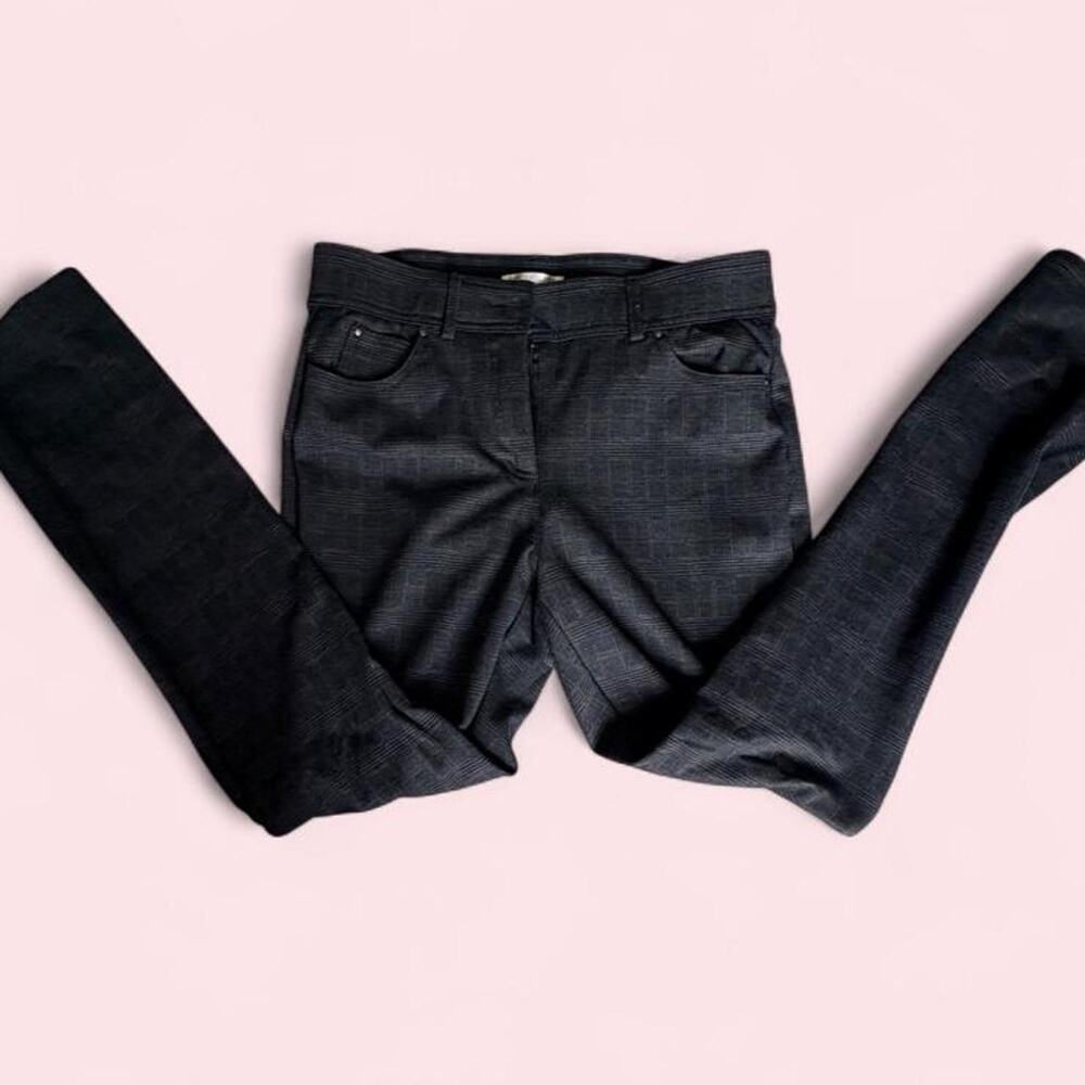 89th + Madison Size 10 black plaid skinny ankle pants Business casual office
